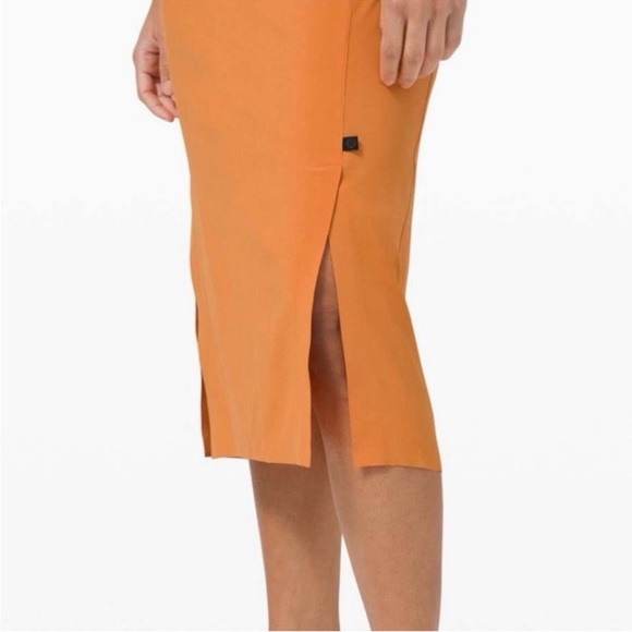 Lululemon Lab Sarala Dress In True Tangerine Size Large Sleeveless - Picture 4 of 7
